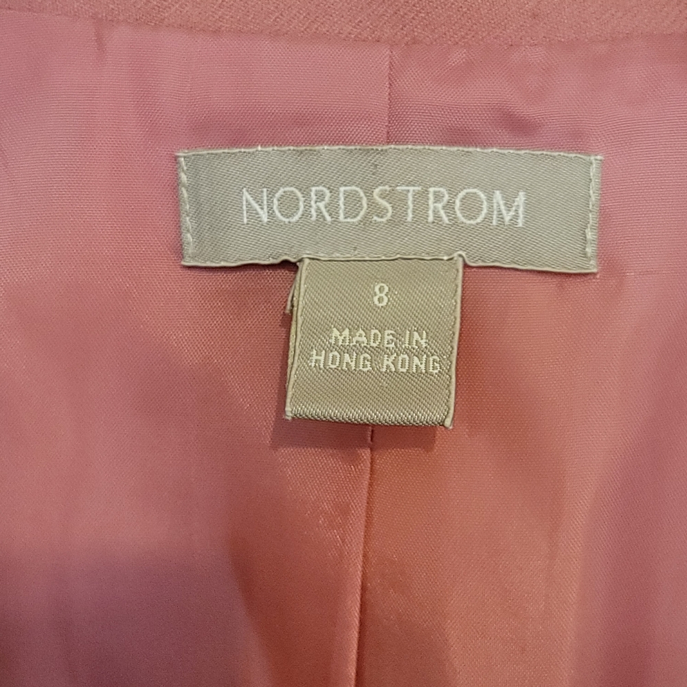 Nordstrom 100% Wool Women's Pink Blazer-Size 8 - Picture 6 of 7